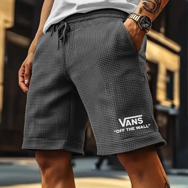 Vans Men's Vintage Off The Wall Embroidery Surfing Gray Shorts - Cotosen.chimpone.com 