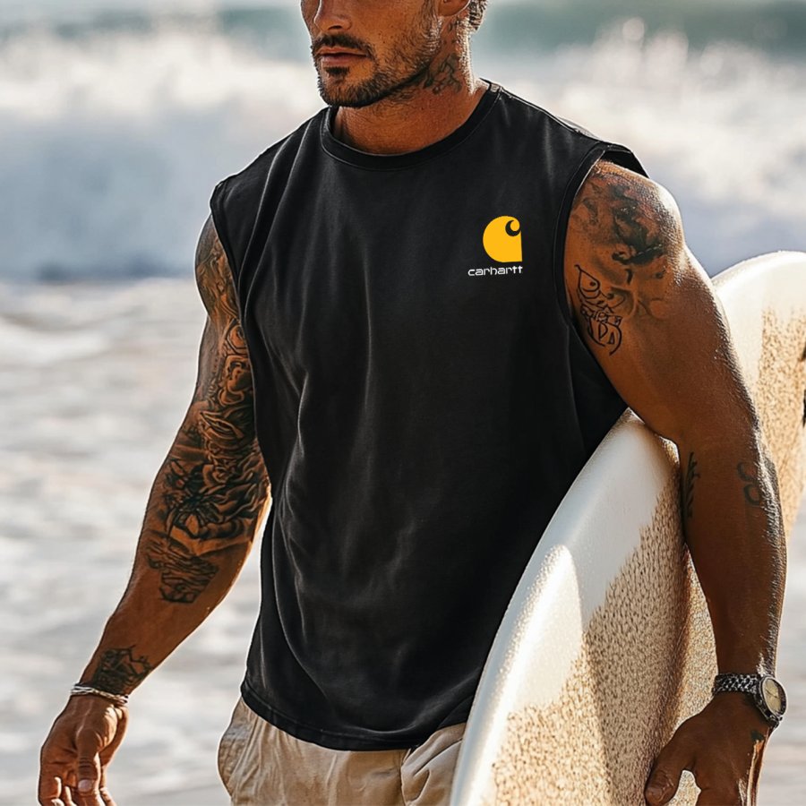 

Carhartt Men's Vintage Surfing Oversized Print Tank Top