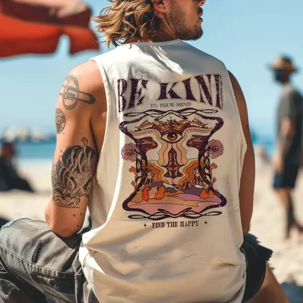 Psychedelic Graphic Tank Top For Men - Perfect For Summer Festivals And Beach Days - Wayrates.com 