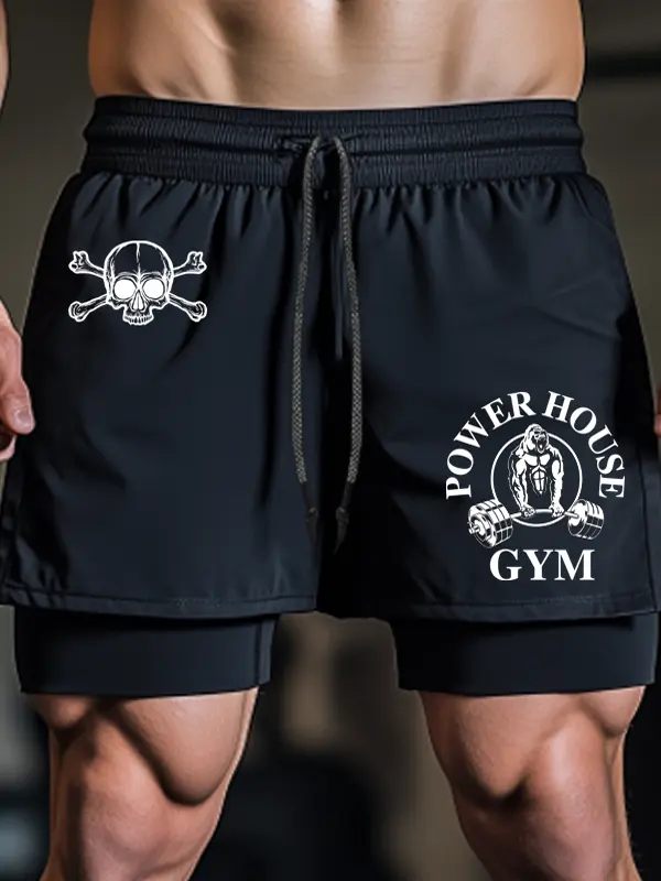 King Fitness Double Layer Sports Shorts - Pragmaace.com 