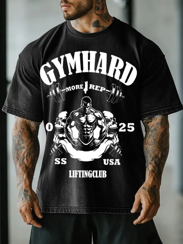 Retro Gymhard More One Rep In 2025 Graphics Acid Washed T-shirt - Pragmaace.com 