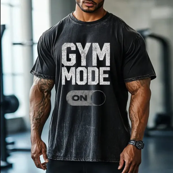Gym Mood Washed And Used Pure Cotton T-shirt - Menzfolk.com 
