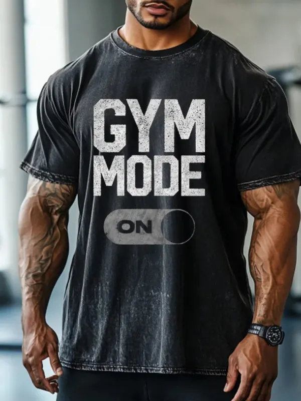 Gym Mood Washed And Used Pure Cotton T-shirt - Pragmaace.com 