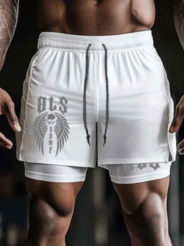 Bls Water Wash Fitness Double-layer Shorts - Pragmaace.com 