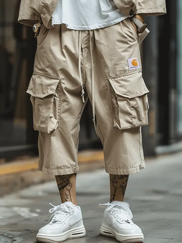 Cargo Shorts With Multi-Pockets And Adjustable Waist For Men - Menwyx.com 