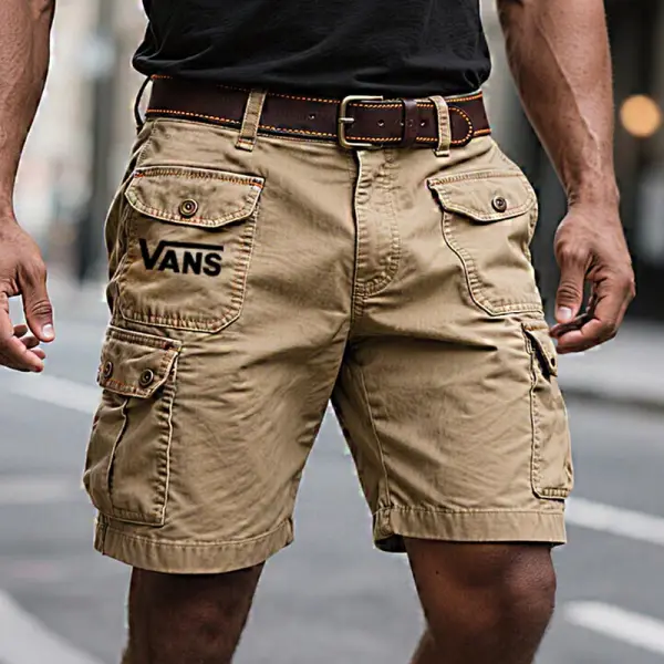 Vans Men's Vintage Washed Surfing Multi-Pocket Cargo Shorts Outdoor Walkshort - Rabclub.com 