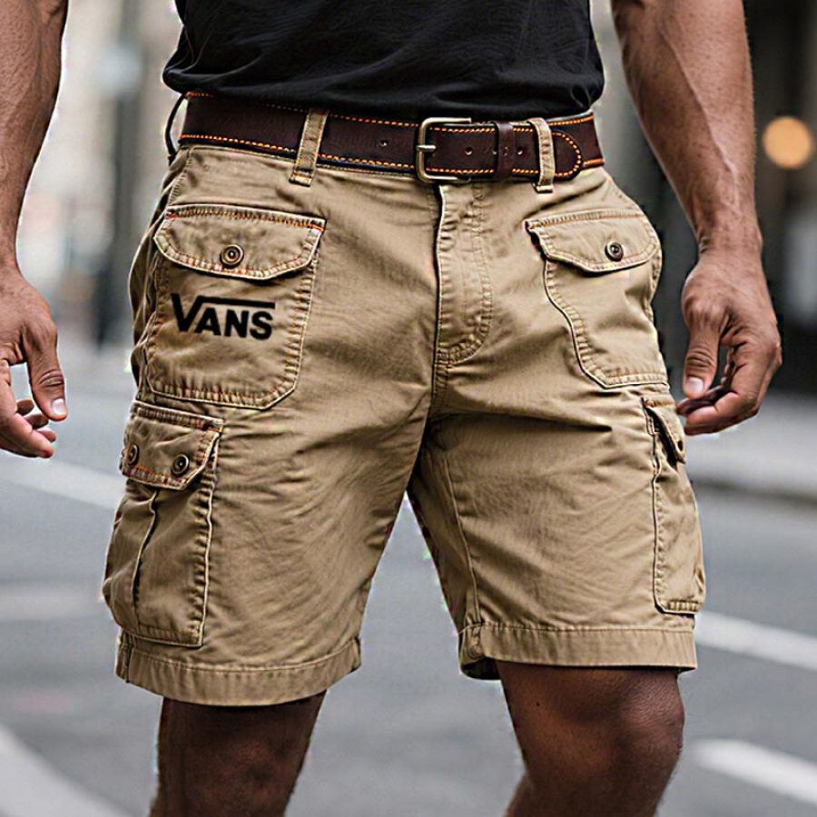 

Vans Men's Vintage Washed Distressed Surfing Multi-Pocket Walkshort Cargo Shorts Outdoor
