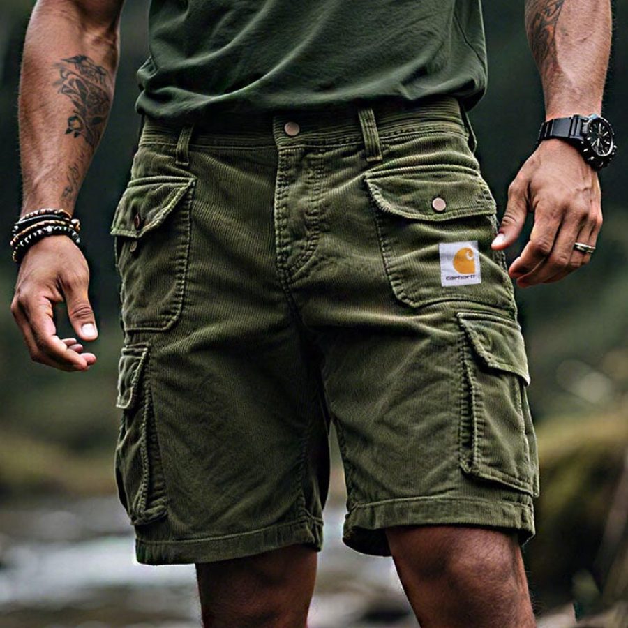 

Carhartt Men's Vintage Corduroy Surfing Multi-Pocket Walkshort Cargo Shorts Outdoor Boardshorts