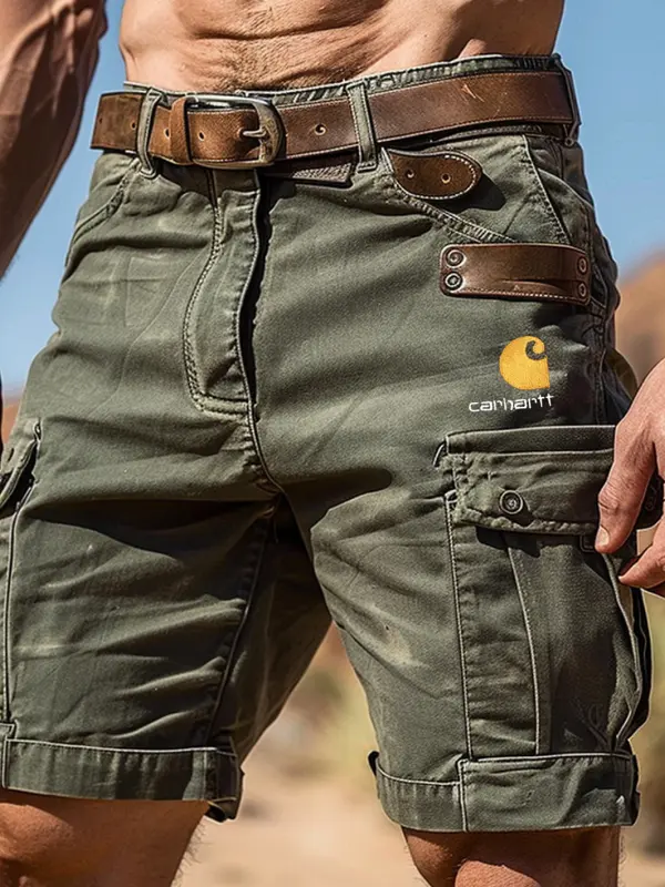 Men's Fish Print Cargo Shorts - Perfect For Outdoor Adventures And Casual Wear - Menwyx.com 
