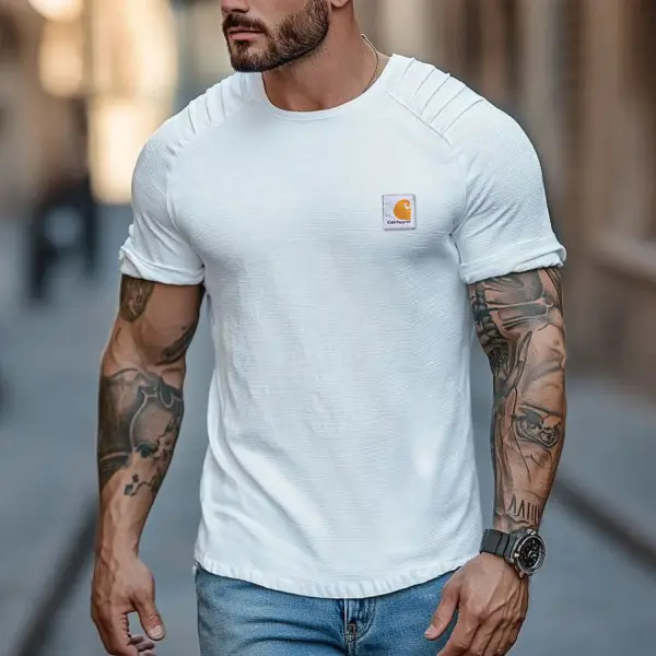 Carhartt Men'S Stylish Casual Short-Sleeved T-Shirt With Pleated Shoulders - Wayrates.com 
