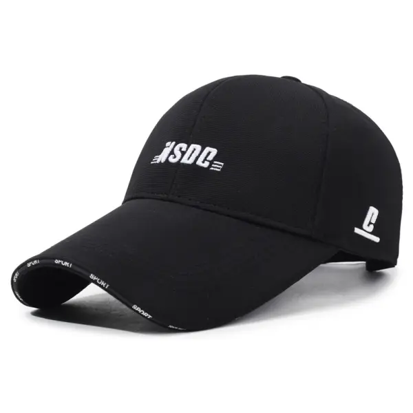 Wide Brim Embroidered Letters Outdoor Sun Hat Adjustable Baseball Cap - Manlyhost.com 