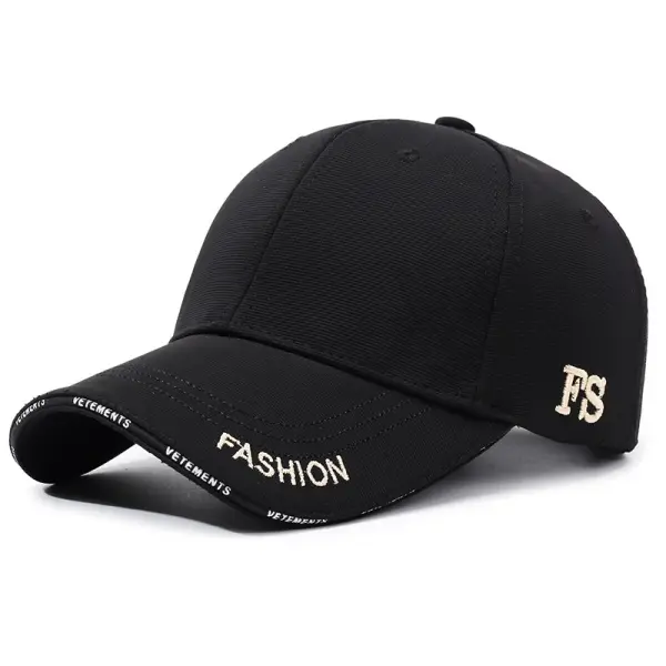 Wide Brim Embroidered Letters Outdoor Sun Hat Cap - Wayrates.com 