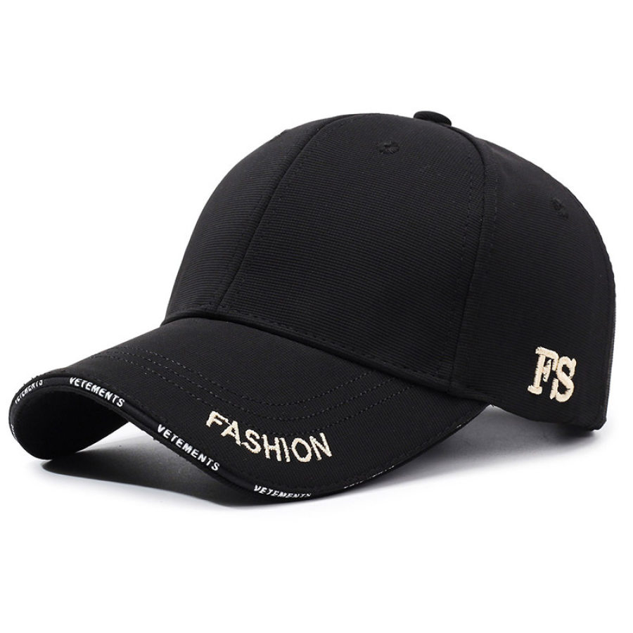 Wide Brim Embroidered Letters Outdoor Sun Hat Cap
