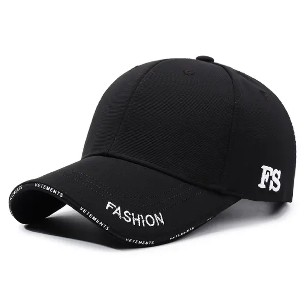 Wide Brim Embroidered Letters Outdoor Sun Hat Cap - Elementnice.com 