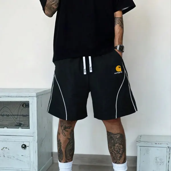Men's Casual Plain & Striped Patterned Beach Shorts - Wayrates.com 