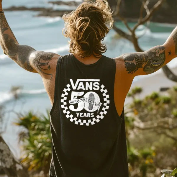Classic Surf-Inspired Tank Top For Men - Wayrates.com 