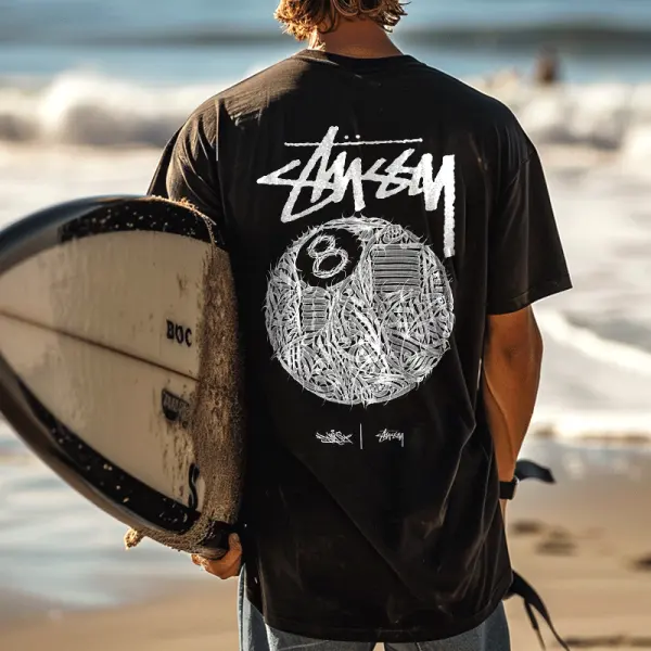 Graphic Print T-Shirt For Surfing Enthusiasts - Wayrates.com 