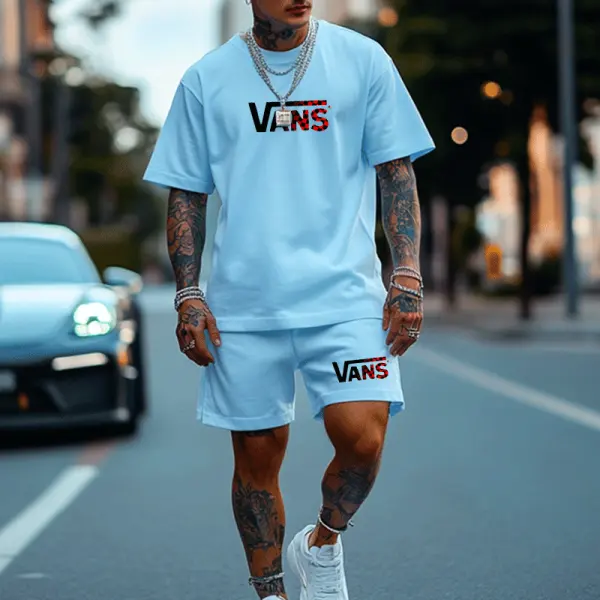Stylish Oversized T-Shirt And Shorts Set For Men - Manlyhost.com 