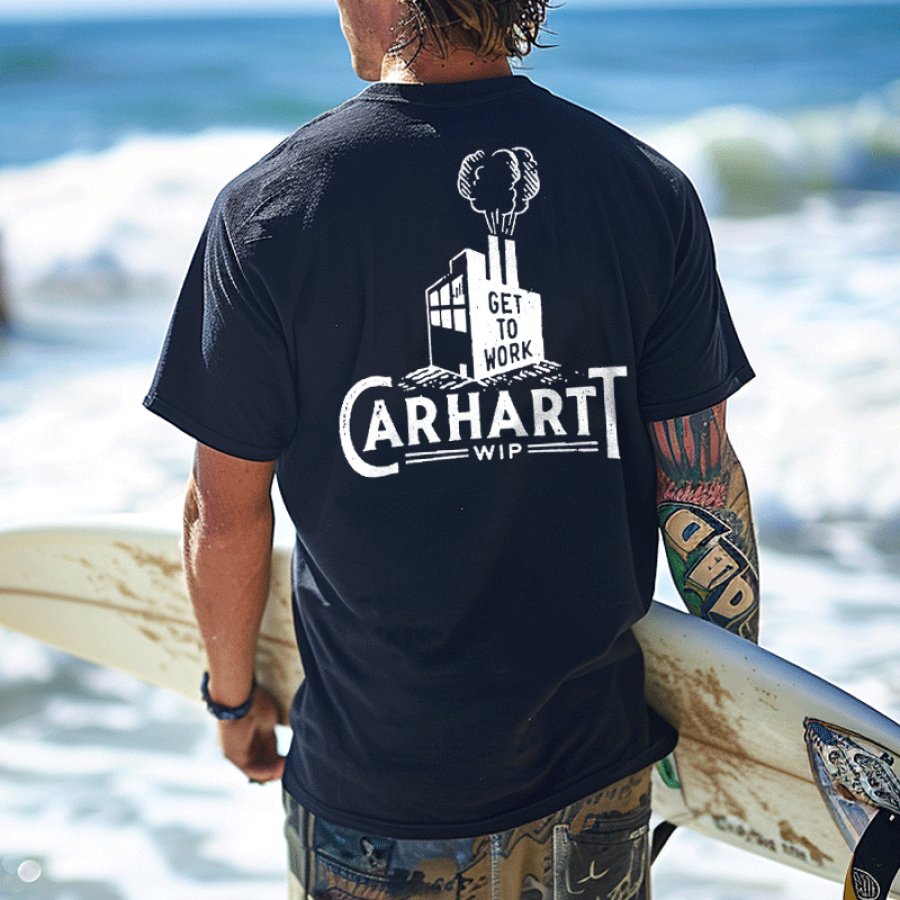 

Men's Graphic Tee With Surf-Inspired Design For Summer Adventures
