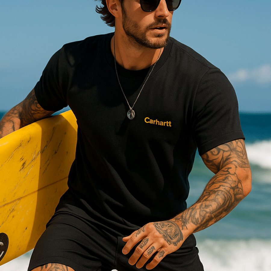 

Stylish Short Sleeve Tee For Summer Beach Adventures
