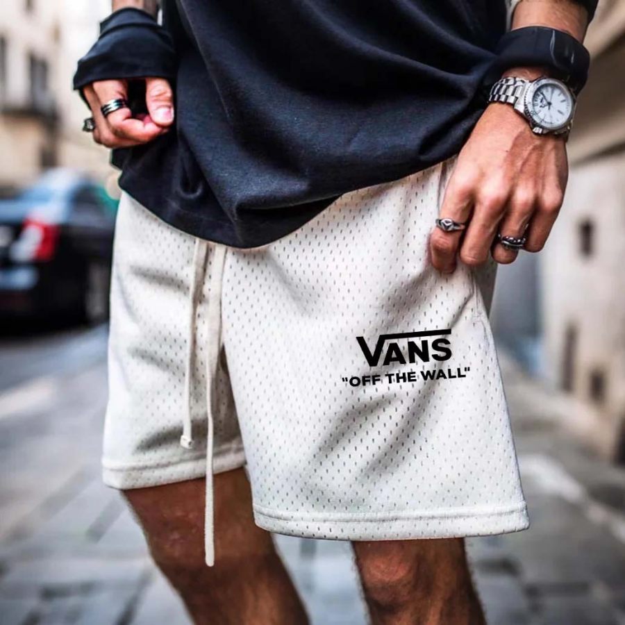 

Men's Vintage Surfing Mesh Shorts Breathable Sports Outdoor Elastic Drawstring Shorts