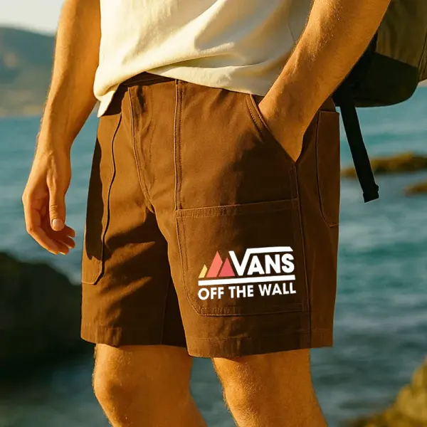 Men's Casual Off The Wall Brown Cargo Shorts - Wayrates.com 
