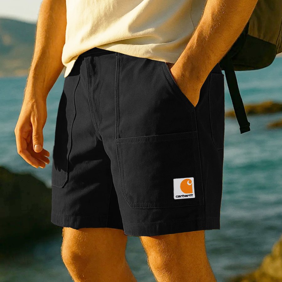 

Men's Vintage Cargo Shorts Black Outdoor Wear