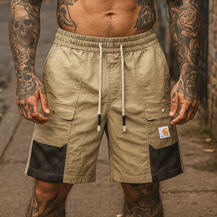 

Carhartt Cargo Shorts With Adjustable Drawstring And Mesh Detailing