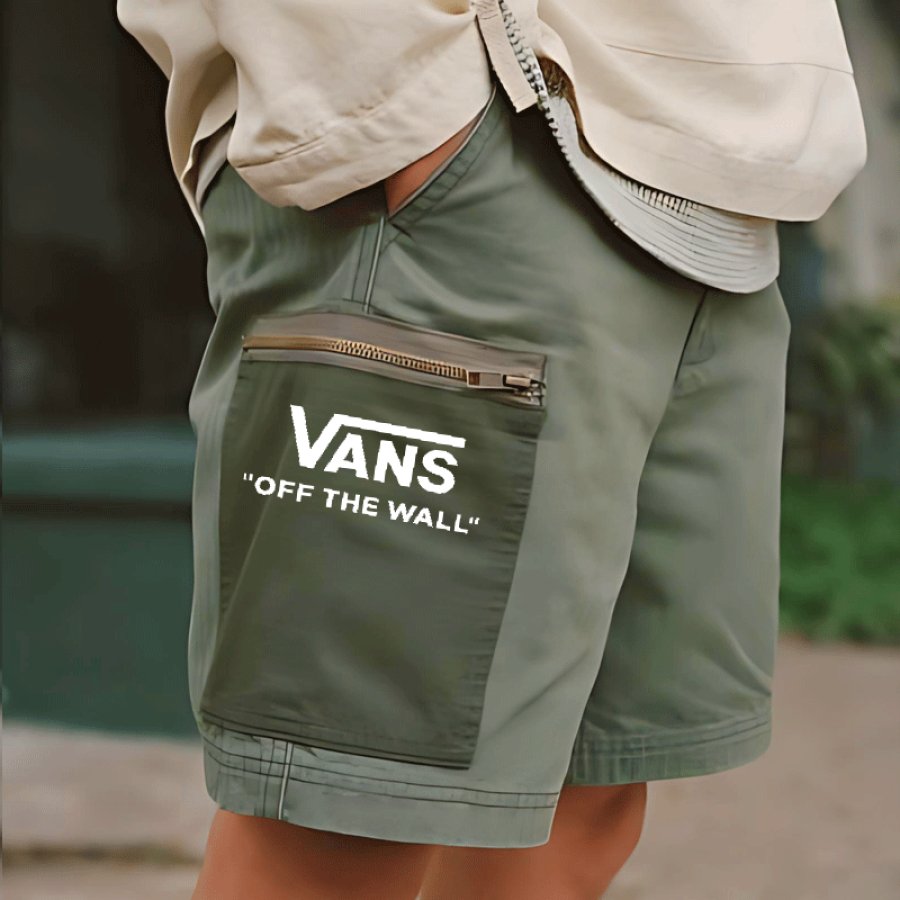 

Stylish Zippered Pocket Shorts For Casual Wear