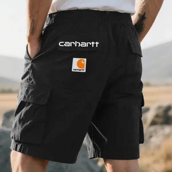 Carhartt Men's Casual Cargo Shorts For Outdoor Adventures Pocket Black - Wayrates.com 