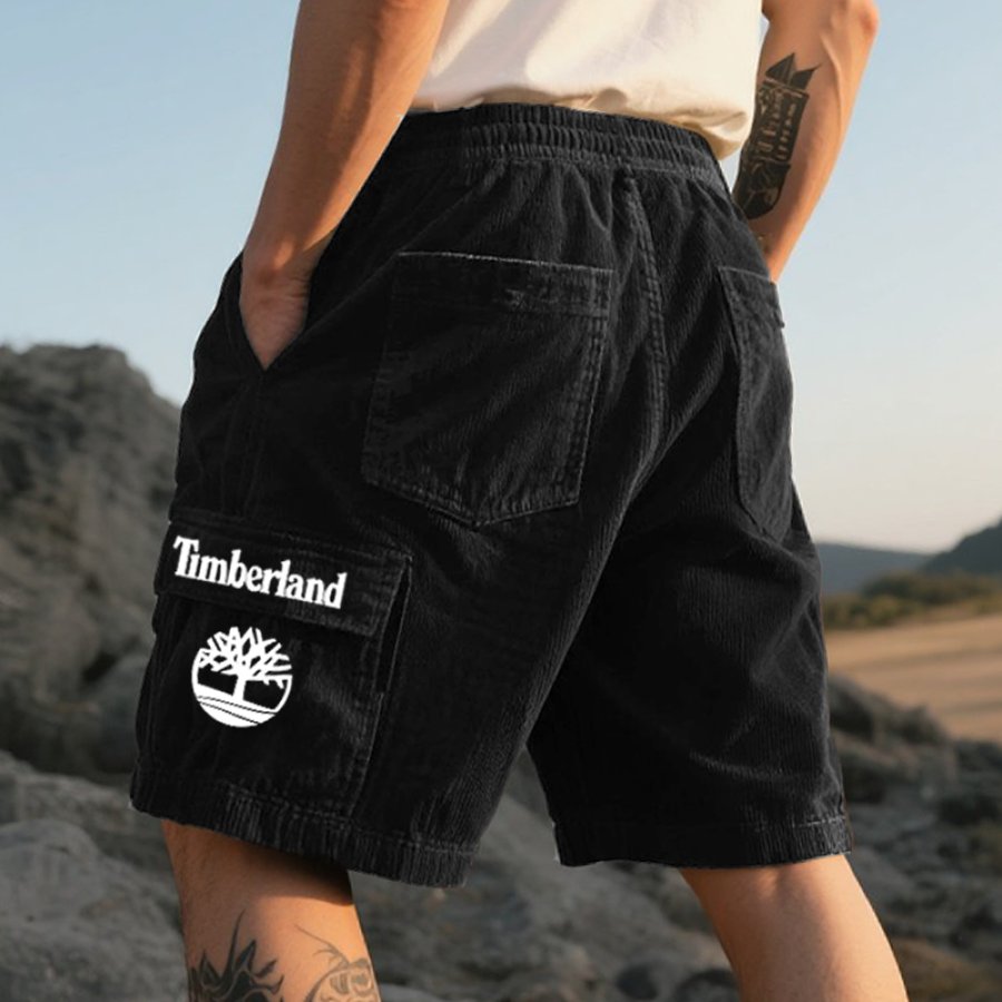 

Men's Vintage Corduroy Cargo Shorts For Surfing Hiking