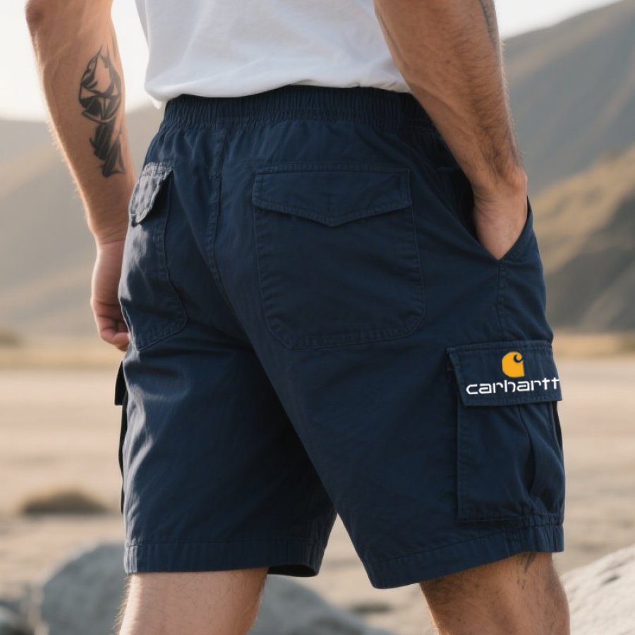 

Men's Casual Cargo Shorts For Outdoor Adventures Navy Blue