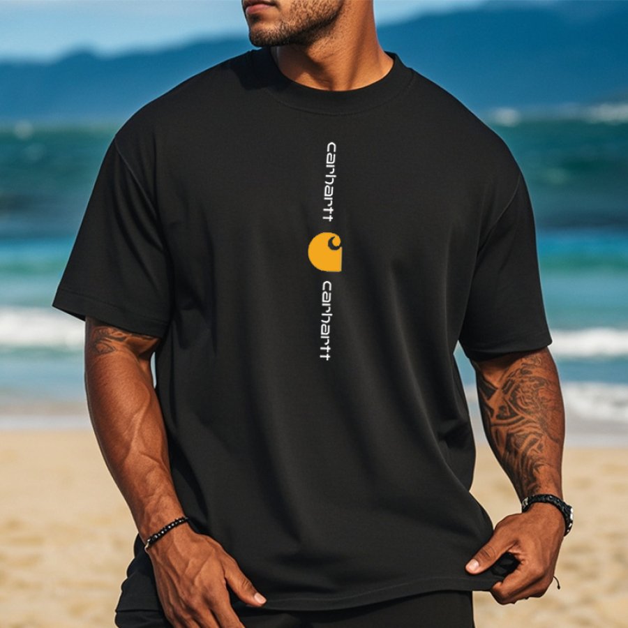 

Men's Casual Cotton Graphic Print T Shirt