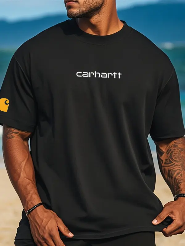 Carhartt Men's Casual Graphic Print Surfing Cotton T Shirt - Menwyx.com 