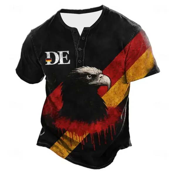 Men's Vintage German Eagle Baseball Jersey With DE Flag Design - Rabclub.com 