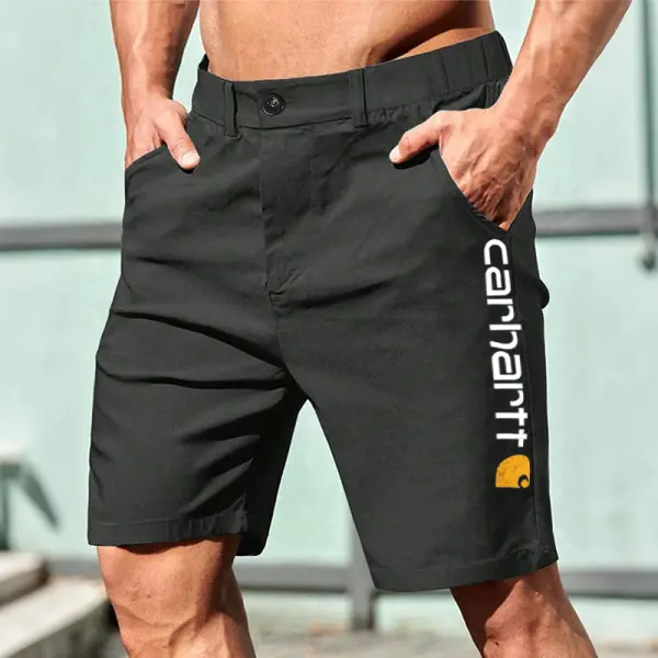 Men's Casual Cargo Shorts Graphic Print Black - Wayrates.com 