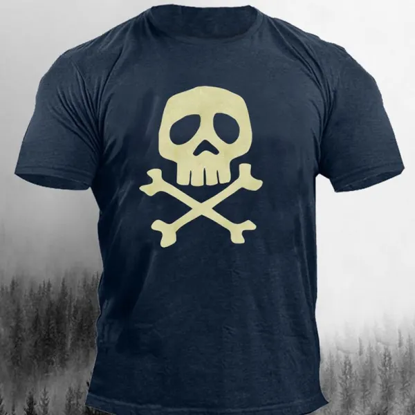 Skull And Crossbones Graphic T-Shirt - Perfect For Casual Wear And Festive Outfits - Upgradecool.com 