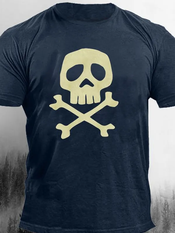 Skull And Crossbones Graphic T-Shirt - Perfect For Casual Wear And Festive Outfits - Pragmaace.com 