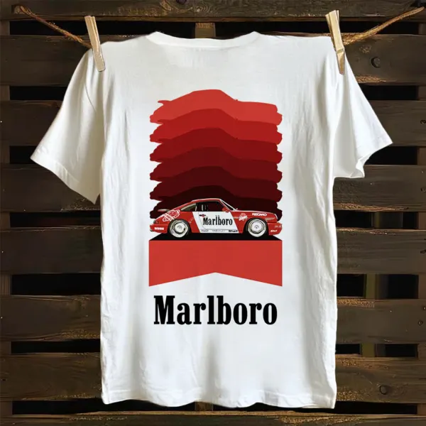 Classic Racing Car Graphic Print T-shirt - Rabclub.com 