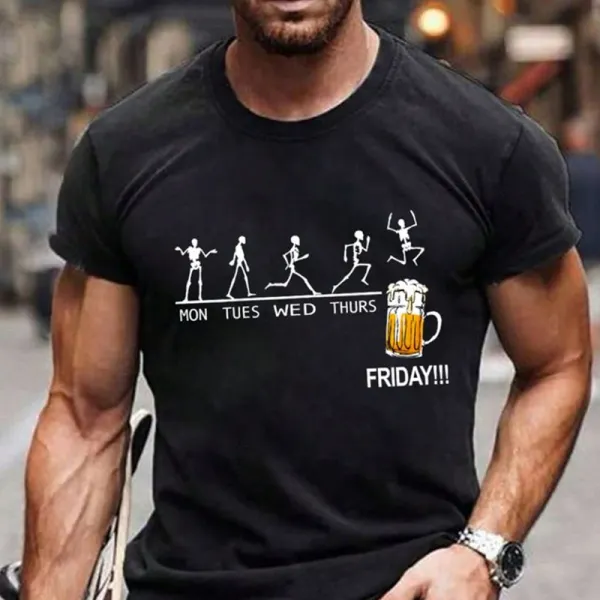 Fun Friday Evolution Graphic T-Shirt For Men - Perfect For Casual Wear And Weekend Vibes - Wayrates.com 