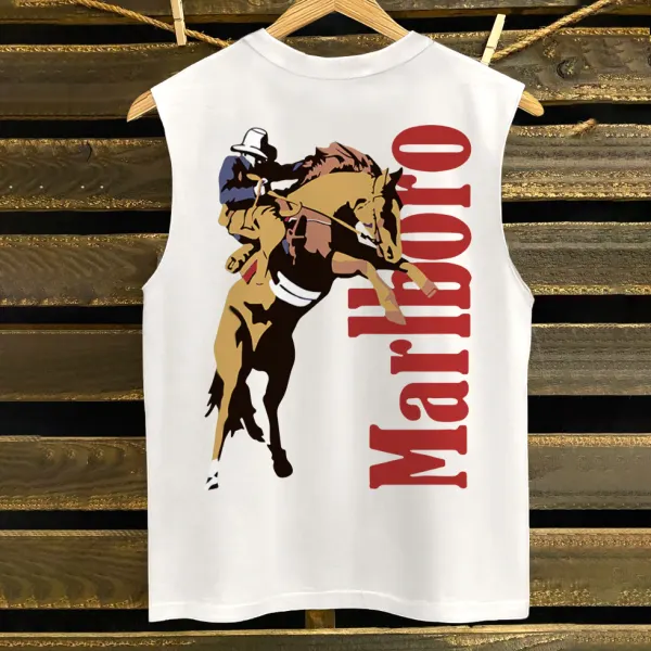 Marlboro Cowboy Graphic Tank Top - Rabclub.com 
