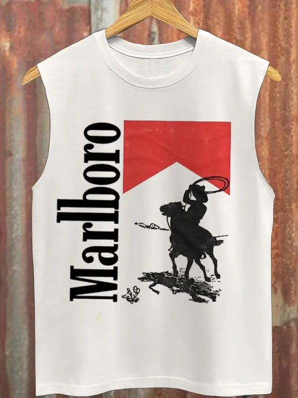 Classic Cowboy Graphic Tank Top - Menbarn.com 