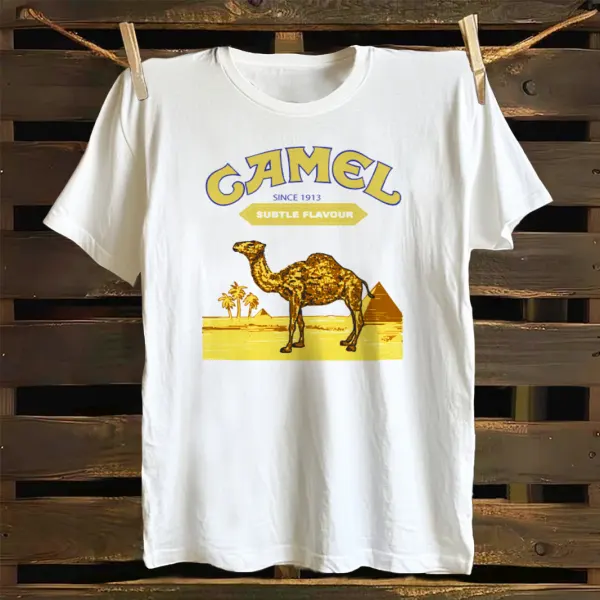 Vintage Desert Adventure Graphic Print T-shirt - Rabclub.com 