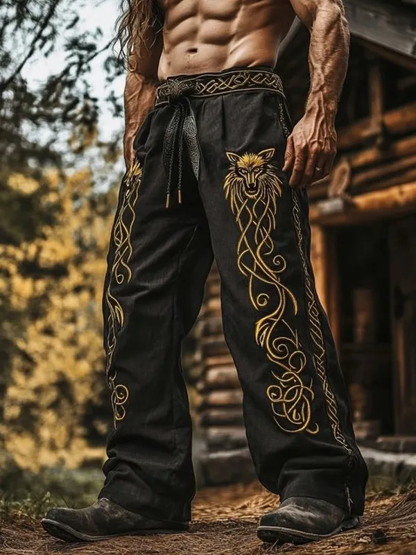 Viking-Inspired Trousers For Men - Perfect For Festivals And Outdoor Adventures - Wantbright.com 
