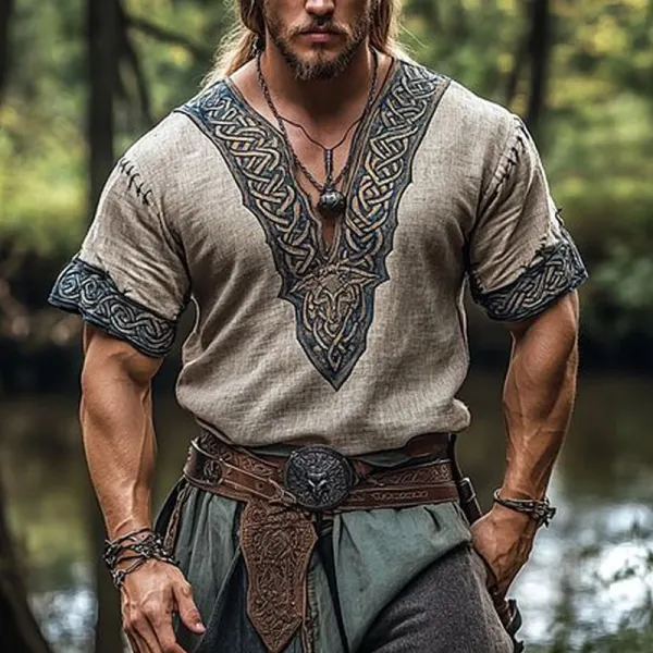 Viking-Inspired Tunic For Men - Perfect For Festivals And Historical Reenactments - Upgradecool.com 