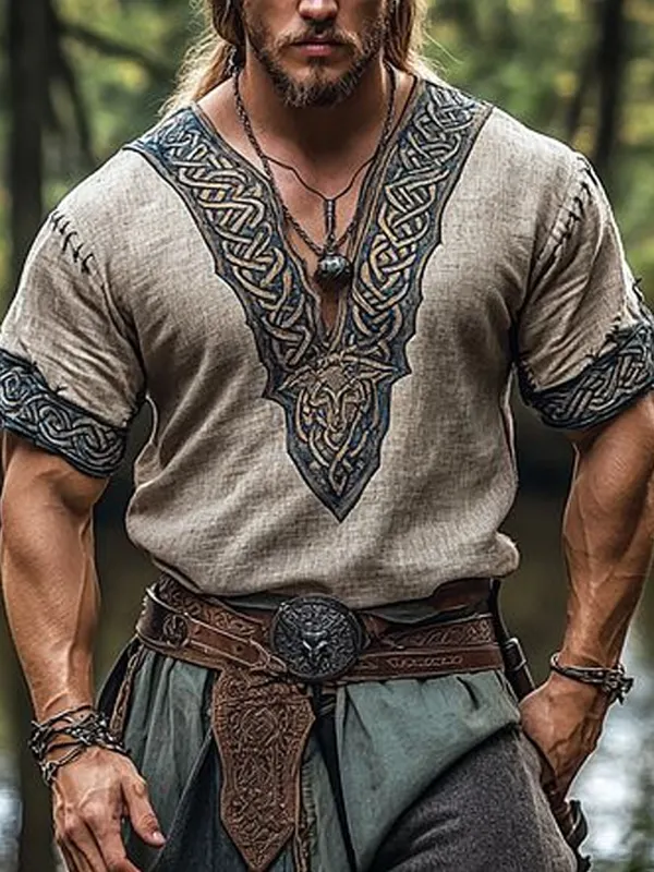 Viking-Inspired Tunic For Men - Perfect For Festivals And Historical Reenactments - Wantbright.com 