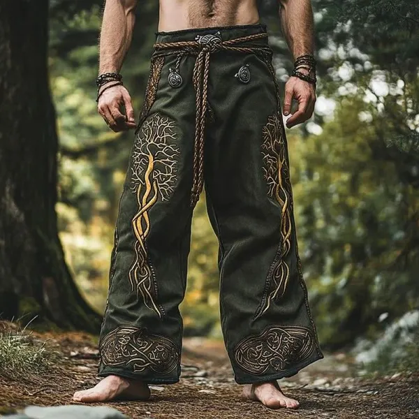 Viking-Inspired Trousers For Men - Perfect For Festivals And Outdoor Adventures - Upgradecool.com 