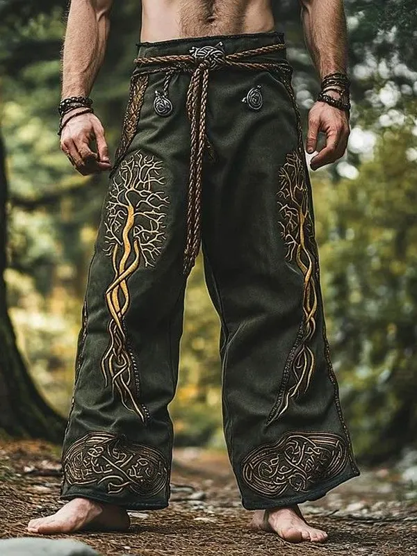 Viking-Inspired Trousers For Men - Perfect For Festivals And Outdoor Adventures - Wantbright.com 
