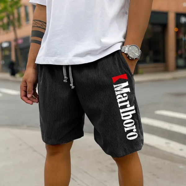 Stylish Casual Shorts With Bold Logo Design For Men - Wayrates.com 
