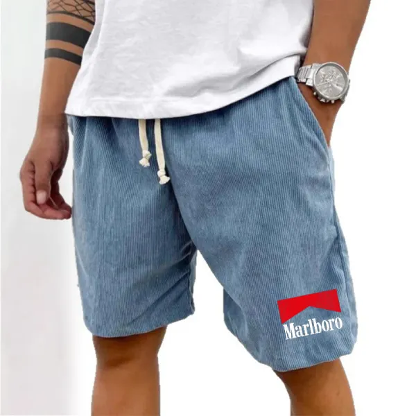Men's Casual Corduroy Shorts With Adjustable Drawstring - Perfect For Summer And Spring Outfits - Wayrates.com 